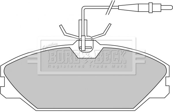 BORG & BECK Комплект тормозных колодок, дисковый тормоз BBP1466